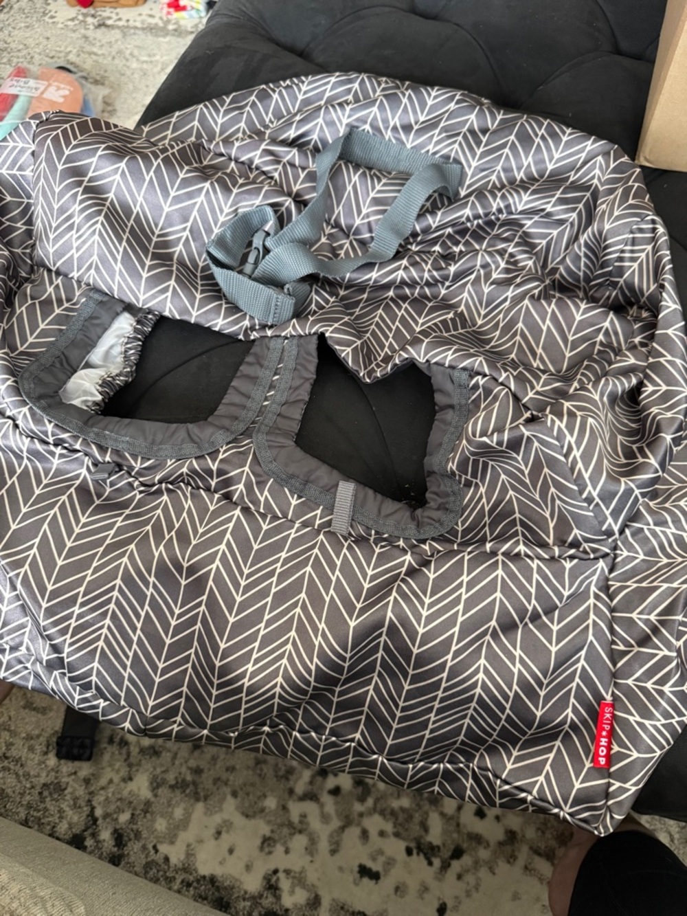 Skip Hop Gray Chevron Baby grocery cart / high chair cover